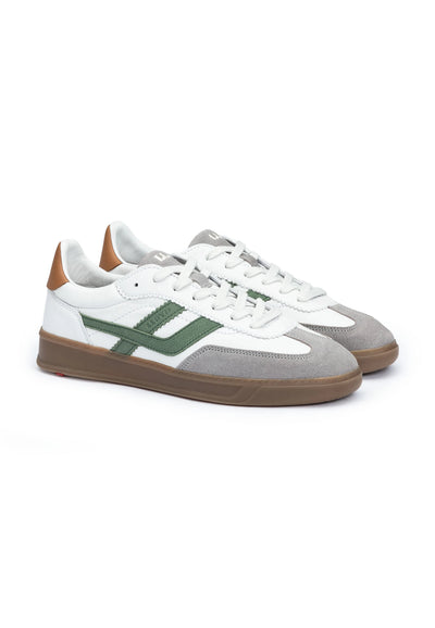 Elian Cuir Blanc/ Vert