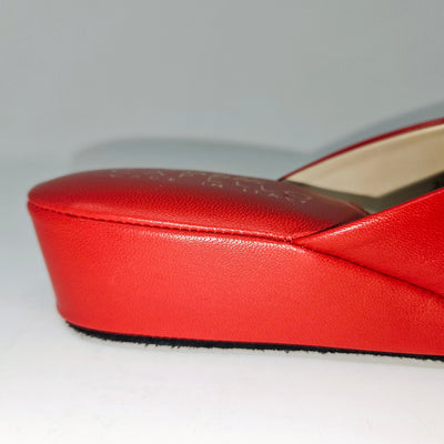 2806 Mules cuir Rouge Hermes