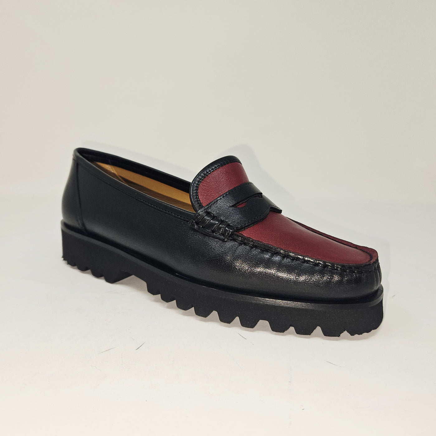 Celline Cuir Noir/Rouge