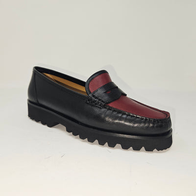 Celline Cuir Noir/Rouge