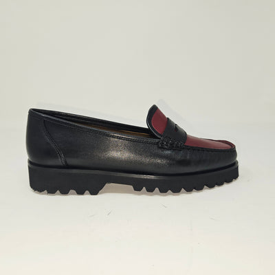 Celline Cuir Noir/Rouge