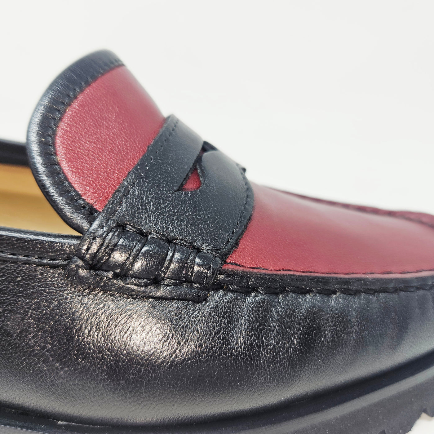 Celline Cuir Noir/Rouge