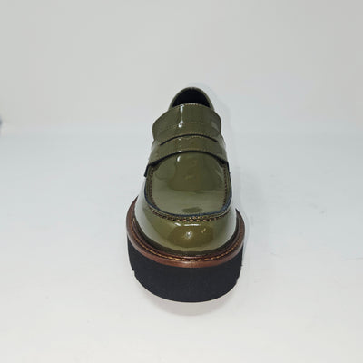 Celestine cuir Vernis Amande