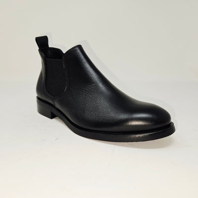 Aude cuir noir sans bout fleuri